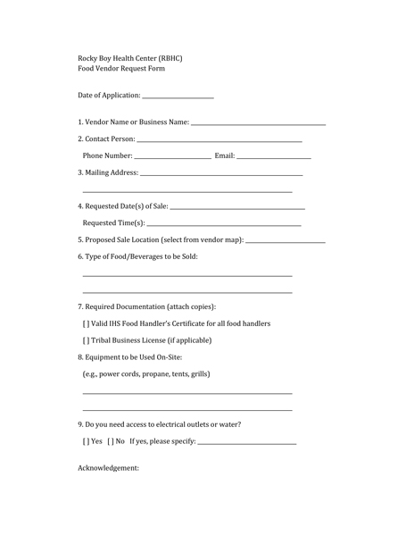 Link to the Food Vendor Request Form .pdf