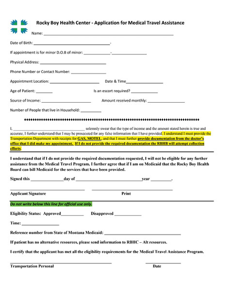 Click to download the Medical Travel Assistance Application